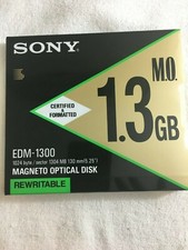 Sony EDM-1300 1.3GB, REWRITABLE  Magneto Optical Disk -  NEW Sealed. picture