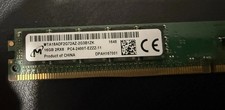 MICRON 16GB 2RX8 PC4-2400T UDIMM VLP SERVER RAM - MTA18ADF2G72AZ-2G3 picture