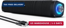 Uakinat USB Computer Speakers,Computer Speakers with 3.5 mm aux,Wired USB Powere picture