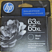 NEW FACTORY SEALED HP 65 XL 63 XL BLACK INK CARTRIDGE EXP JAN 2028  picture