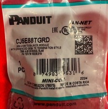 New Fit CJ5E88TGRD Panduit CAT5E Network Jack Module Gigabit Red (Lot of 36) US picture