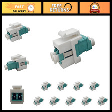 10-Pack LC to LC Duplex Fiber Optic Coupler Keystone Jack Adapter, OM3/OM4 Compa picture