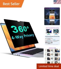 4-Way Privacy Screen for MacBook Pro 14 Inch 2024-2021, M4, M3, M2, M1 - 360°... picture