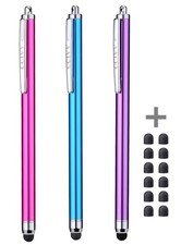 Stylus Pens for Touch Screens iPad iPhone Kindle 3 Pcs, Pink/Purple/AquaBlue picture