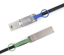 QSFP (SFF-8436) to MiniSAS HD SFF-8088 DDR Hybrid SAS Cable 100-Ohm 0.5~5 M picture