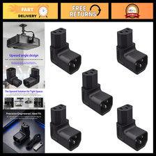 5 PCS IEC320 C14 Male to C13 Female 90° Power Adapter, Right Angle Plug, 15A 250 picture