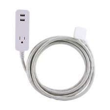 Cordinate Designer 1-Outlet 2-USB Charging Extension Cord with Surge Protection, picture