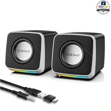 Desktop Computer Speakers USB Powered 2x3W Stereo Plug And Play 3.5mm AUX picture