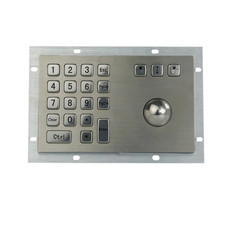 18 Keys Vandal-Proof Industrial Keyboard Metal Numeric Keypad With Trackball picture
