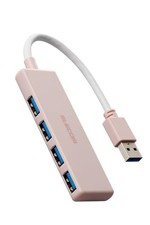 ELECOM USB 3.0 Bus-Powered 4-Port USB Hub Pink U3H-H040PN picture