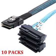 10pcs Mini SAS 36P SFF-8087 to 4 SFF-8482 Connectors With SATA Power Cable 1M picture