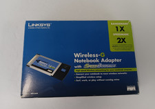 Linksys Wireless-G Notebook Adapter WPC54GS SpeedBooster PCMCIA Card Complete in picture