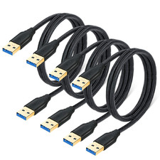 USB 3.0 a to a Cable, 4-Pack 1M/3Ft Short Type a Male to Male Braided USB Cable picture