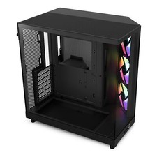 H6 Flow RGB Black Computer Chassis Dual Chamber Design with Glass Panels picture