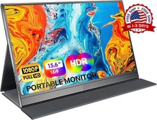 Monitor portátil de 15,6'' FHD 1080P - Monitor portátil ultradelgado con soporte picture