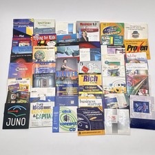 Vintage CD-ROM Lot 50 Promo Demo Trial Software Y2K AOL Juno Palm Pilot Intel picture
