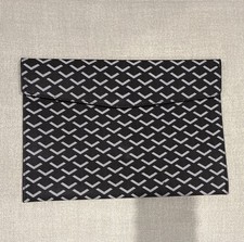 13 in Leather Laptop Sleeve Case Black/White Geometric Water Resistant MacBook picture