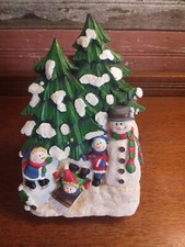 Snowman Family Hand Painted Christmas Holiday Snowman 6 Outlet Wall Adapter picture