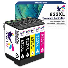 5x 822XL T882XL Ink Cartridge For Epson WorkForce Pro WF-3820 WF-4833 WF-4820 picture