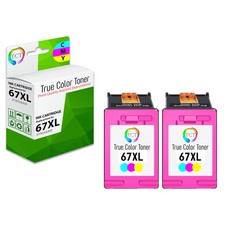 2PK TCT Premium 67XL Tri-Color HY Compatible for HP ENVY 6055 6052 Ink Cartridge picture