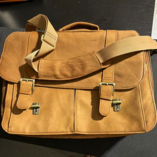 Protocol Genuine Leather Tan Brown Satchel Bag picture