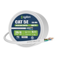 Syston Cat 5e Ethernet Network Cable 350MHz 24AWG UTP Solid Copper Wire-CMR Bulk picture