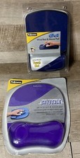 Fellowes Gel Wrist Rest Mousepads Crystals Purple Gel Blue Set Of 2 picture