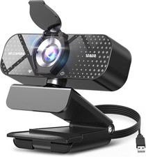 TRAUSI 1080P Full HD Webcam Privacy Cover Wide Angle USB Plug Play PC picture