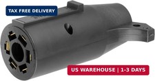CURT 57661 7-Way RV Blade Vehicle-Side to 6-Way Round Trailer Wiring Adapter, Ce picture