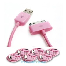 6 PCS 6FT USB SYNC DATA POWER CHARGER CABLES IPAD IPHONE IPOD CLASSIC TOUCH PINK picture
