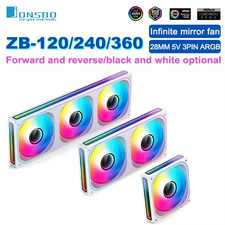 JONSBO ZB-120/240/360 ARGB PC Case Fan 120mm PWM Water Cooling Compatible picture