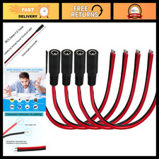 5.5mm x 2.1mm DC Power Connector Cable, 0.8FT Length, 5-Pack, Durable & Reliable picture