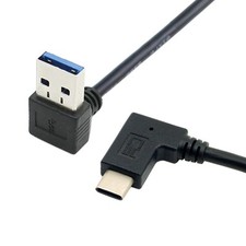 JSER Xiwai 30cm Reversible USB 3.1 USB-C Angled to 90 Black Down  picture