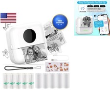HuiJuKeJi X5 Mini Sticker Printer Bluetooth Thermal 11 Rolls Paper for iOS picture
