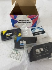 Premium Ink Cartridge 802XL Black, Cyan & Yellow  New. X003EUF54P Epson picture