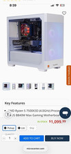 PowerSpec Gaming Desktop Ryzen 5 7500X3D 16GB 1TB SSD RTX 5060 White W11 picture