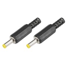 uxcell 2Pcs DC Male Connector 4.0mm x 1.7mm Power 4.0mmx1.7mm(2pcs), Black picture