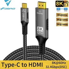 8K@60Hz USB C to HDMI 2.1 Cable 4K@120Hz Thunderbolt 4 PC MacBook HDTV picture