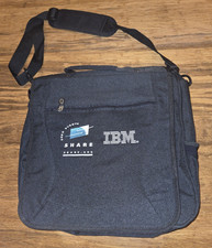 Vintage IBM SHARE Conference Messenger Laptop Bag Backpack Convertible Black picture