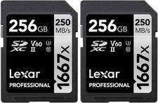 Lexar Professional SDHC/SDXC 1667x UHS-II 256gb Memory Card 2 Pack... picture