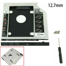 New 12.7mm For SATA 2nd SSD Hard Drive Caddy Bracket DVD/CD-ROM Optical Bay USA picture
