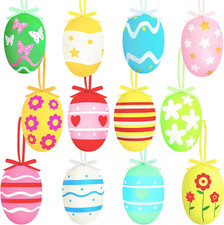 Easter Tree Decorations,Hanging Easter Egg Ornaments for Tree Decorations Indoor picture
