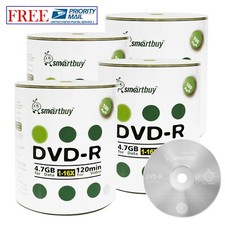 400-Pack SmartBuy Logo Surface Blank DVD-R DVDR 16X 4.7GB Recordable Media Disc picture