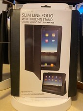 Hype Black Slim Line Folio with Built-In Stand Compatible with ipad,2 & new ipad picture