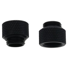 2 PCS WaterCooled Extension Connector G1/4 Inch 10mm Male To Female Black picture