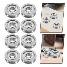 10 Pcs Printer Metal Pulleys Cushion Wheel Bearing Set Replacement Linear Shaft picture