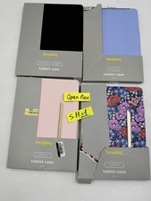 Lot of 4 Heyday iPad 10.2 Cases Folding Folio Stand Floral Pink Black Blue Mix picture
