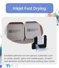 3pcs Black Refill Cartridge Quick Drying Ink for 25.4mm Handheld Inkjet Printer picture