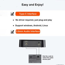 AB50 UHF 1-to-Many USB Sound Card TX/RX Zero-Latency HiFi Anti-Int Wall-Penet picture