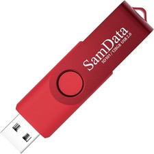 Compact 128GB Red Thumb Drive - LED USB Flash Drive for Storage & Backup picture